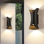 applique LED moderne noire et or
