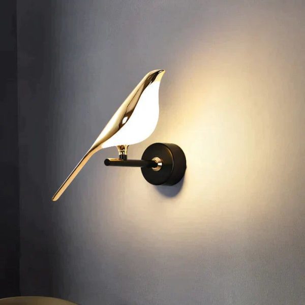applique murale LED design oiseau scandinave