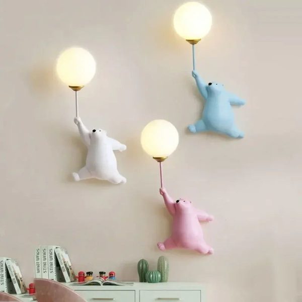 applique murale LED design ourson magique
