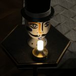 lampe avec abat-jour en tissu élégant