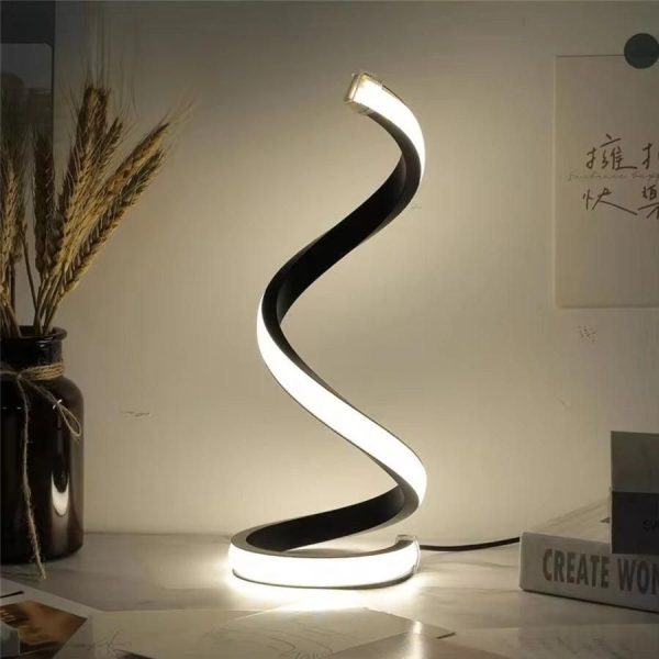 lampe de bureau LED design en spirale