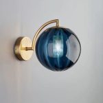 lampe de chevet en verre fumé design moderne