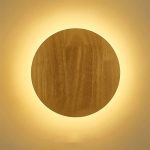 lampe de chevet murale bois circulaire