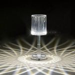 lampe de table cristal multicolore chic