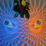 lampe de table éclat cristal multicolore