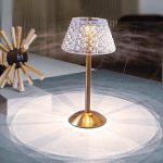 lampe de table élégante en cristal rétro