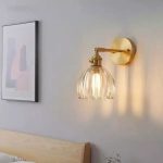 lampe murale décorative tulipe vintage en verre