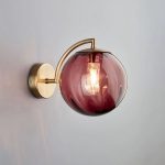 lampe murale design en verre fumé
