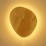 lampe murale en bois circulaire