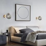 luminaire design boule en verre fumé