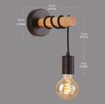 luminaire scandinave mural en bois Lumo