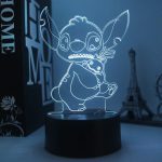 réveil lampe de chevet LED Stitch
