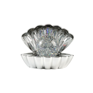 lampe coquillage argentée Coki