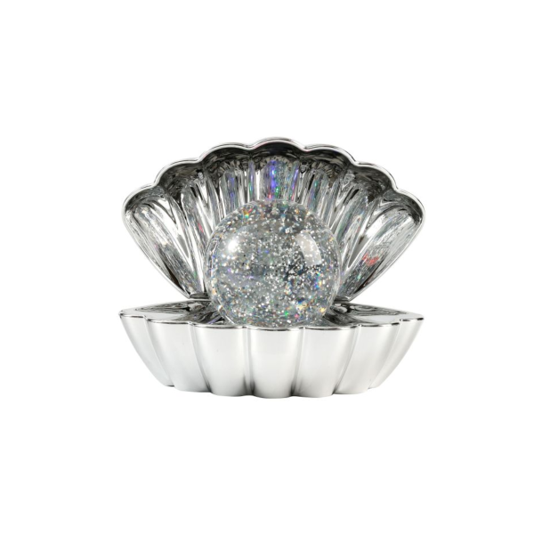 lampe coquillage argentée Coki