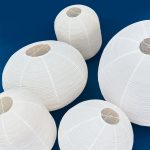 abat-jour en papier blanc
