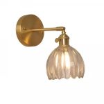 applique décorative tulipe vintage en verre