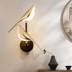 applique lumineuse style scandinave oiseau