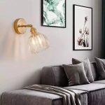 applique murale en verre rétro tulipe