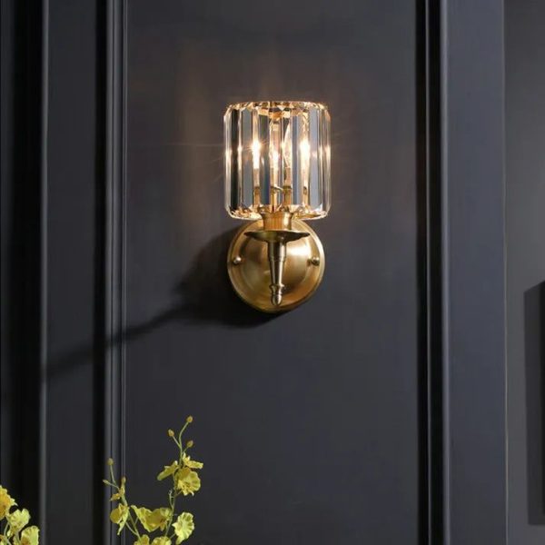 applique murale style cristal vintage de luxe pour salon