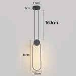 dimension lampe suspension ovale