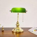éclairage de bureau vintage vert émeraude