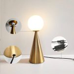 éclairage moderne lampe de chevet dorée