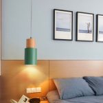 éclairage suspendu en bois pour chambre