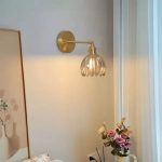 éclairage tulipe vintage en applique murale