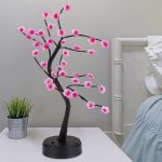 lampe Bonzaï avec motif fleuri