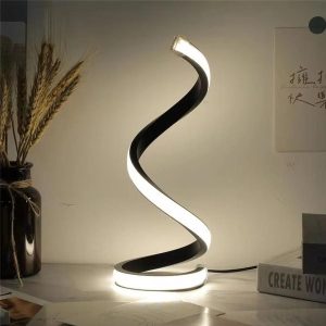 lampe de bureau LED design en spirale