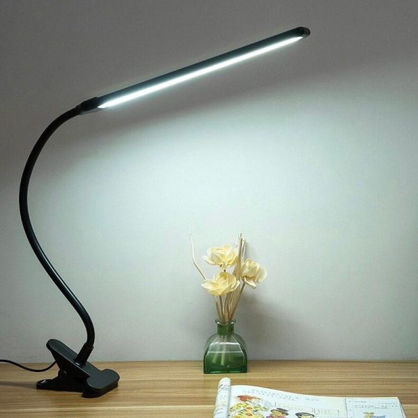 lampe de chevet à pince noire