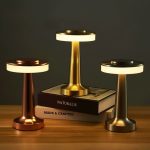 lampe de chevet LED tactile pour nuit élégante