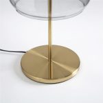 lampe de chevet moderne avec abat-jour en verre