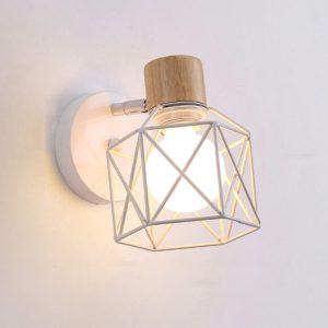 lampe de chevet murale industrielle cage