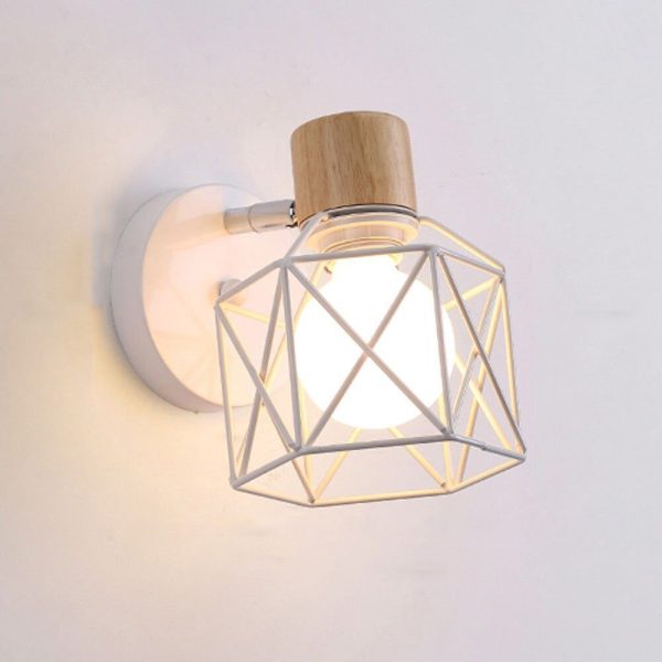 lampe de chevet murale industrielle cage