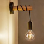 lampe de chevet murale industrielle noire