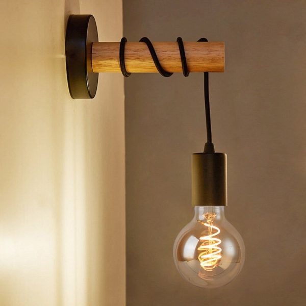 lampe de chevet murale industrielle noire