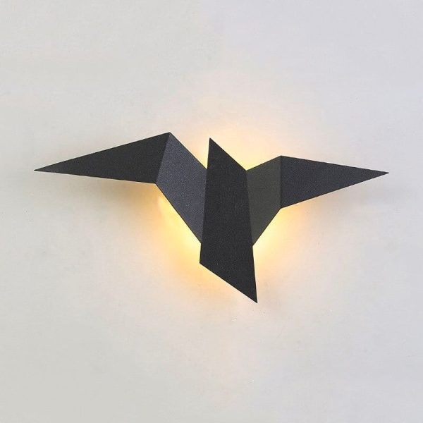 lampe de chevet murale oiseaux métal