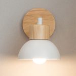 lampe de chevet rétro en bois