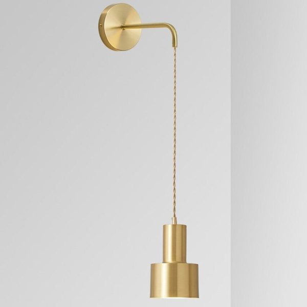 lampe de chevet suspendue dorée design