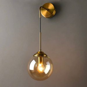 lampe de chevet suspendue murale en verre
