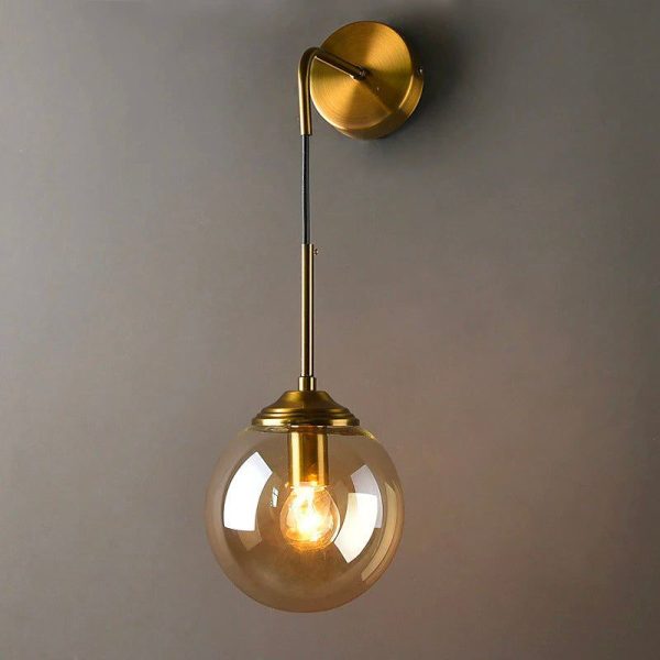 lampe de chevet suspendue murale en verre