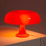 lampe de chevet vintage en forme de champignon