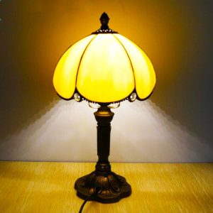 lampe de chevet vintage Tiffany jaune
