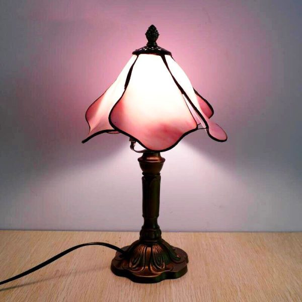 lampe de chevet vintage tiffany rose