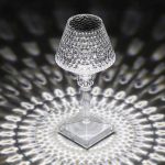 lampe de table chic effet transparent