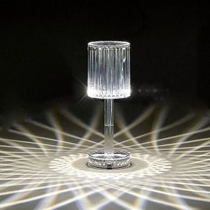 lampe de table cristal multicolore chic