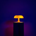 lampe de table illuminée en forme de champignon