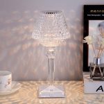 lampe de table moderne effet cristal