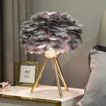lampe decoratif plumes de cygne